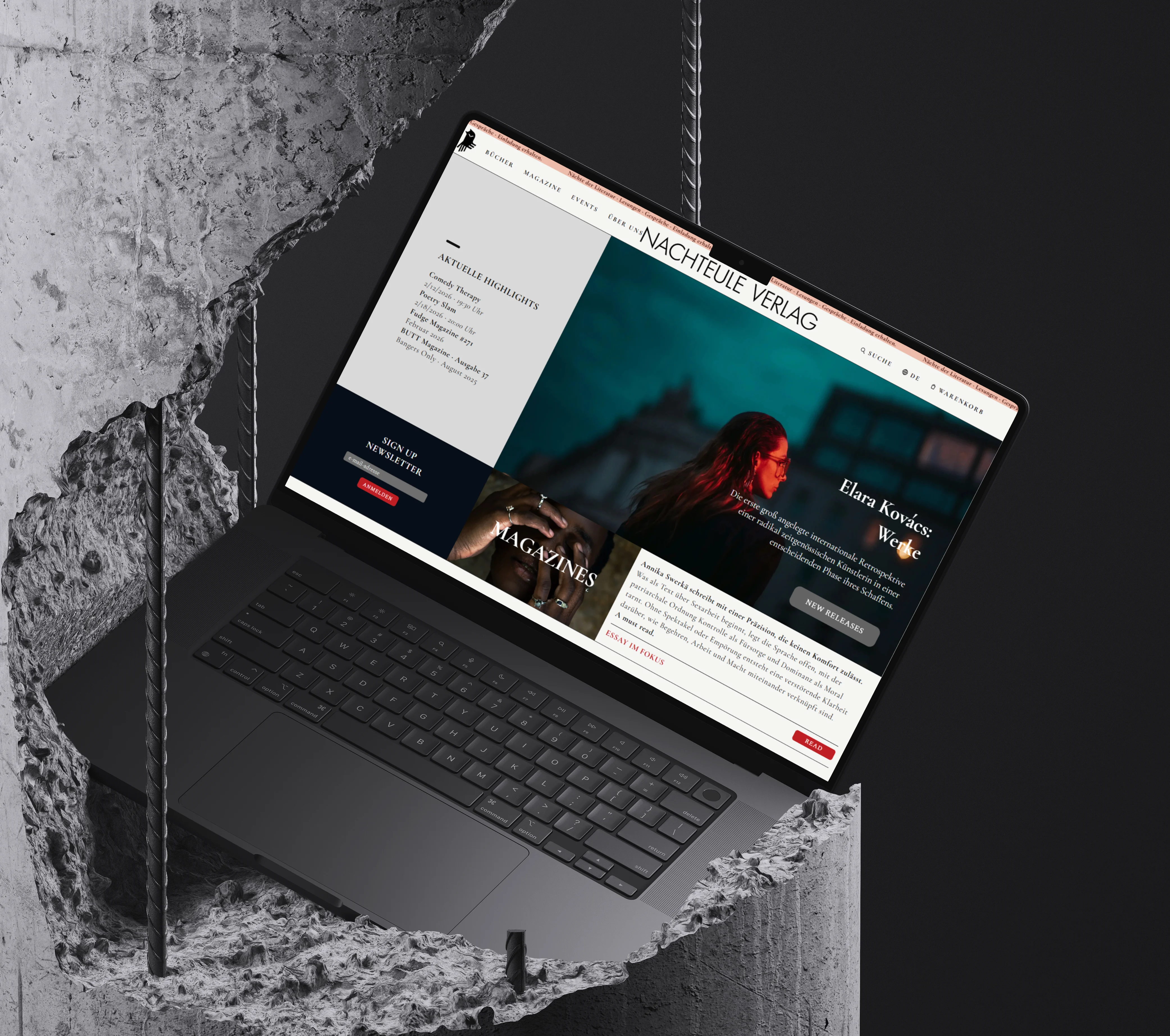 Nachteule Website Mockup