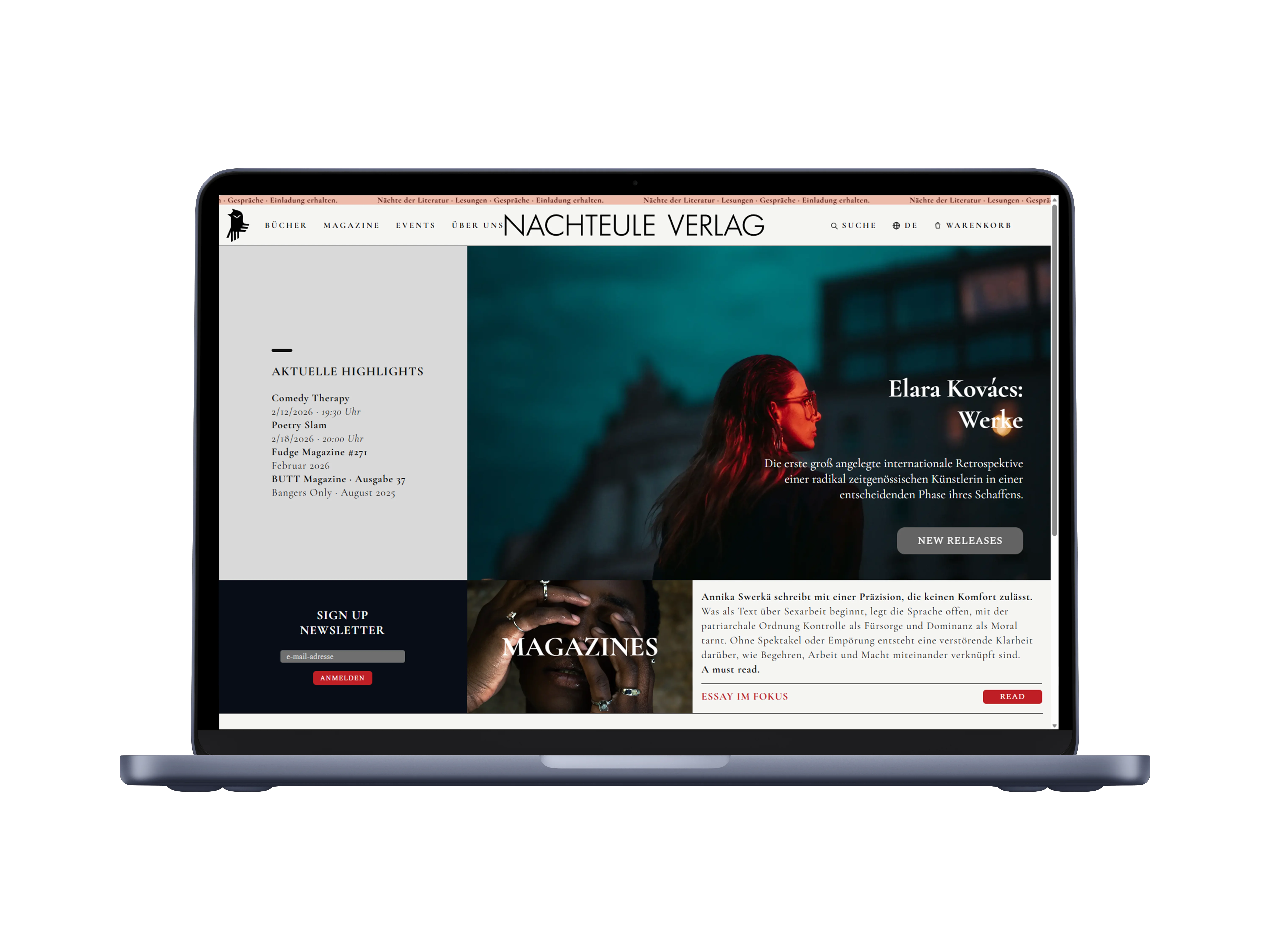 Editorial Website Layout
